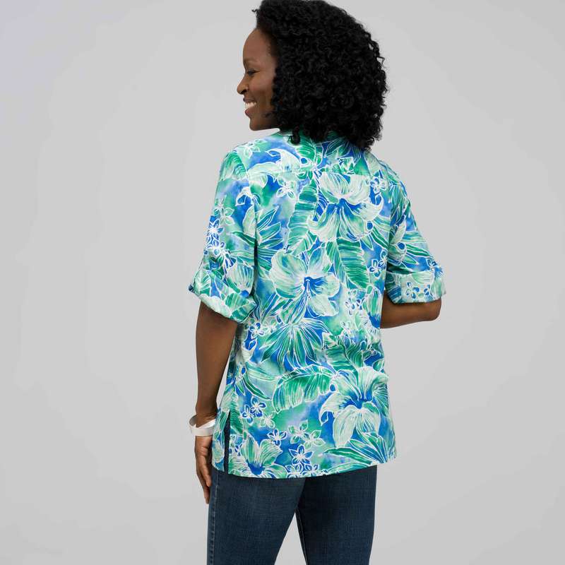 Button Front Shirt, Multi, large image number 1
